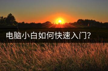 电脑小白如何快速入门？电脑入门学习指南-千羽学社