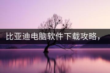 比亚迪电脑软件下载攻略，哪些网站最可靠？-千羽学社