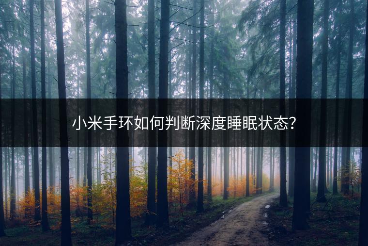 小米手环如何判断深度睡眠状态？