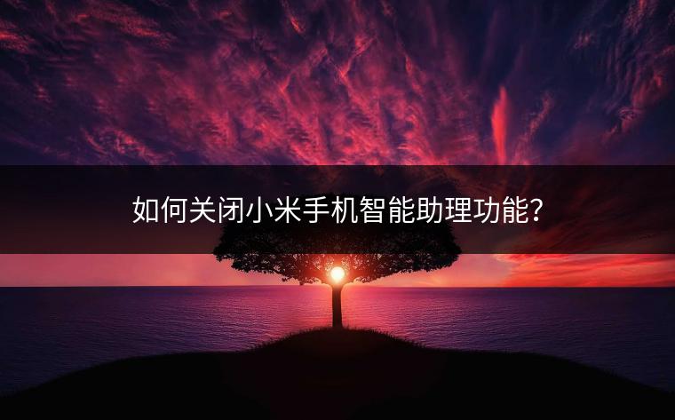 如何关闭小米手机智能助理功能？
