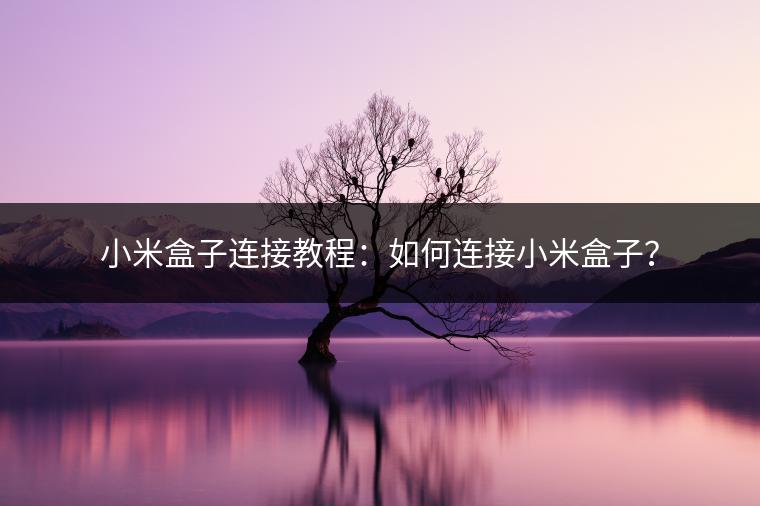 小米盒子连接教程：如何连接小米盒子？
