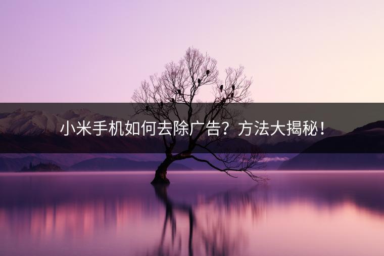 小米手机如何去除广告？方法大揭秘！