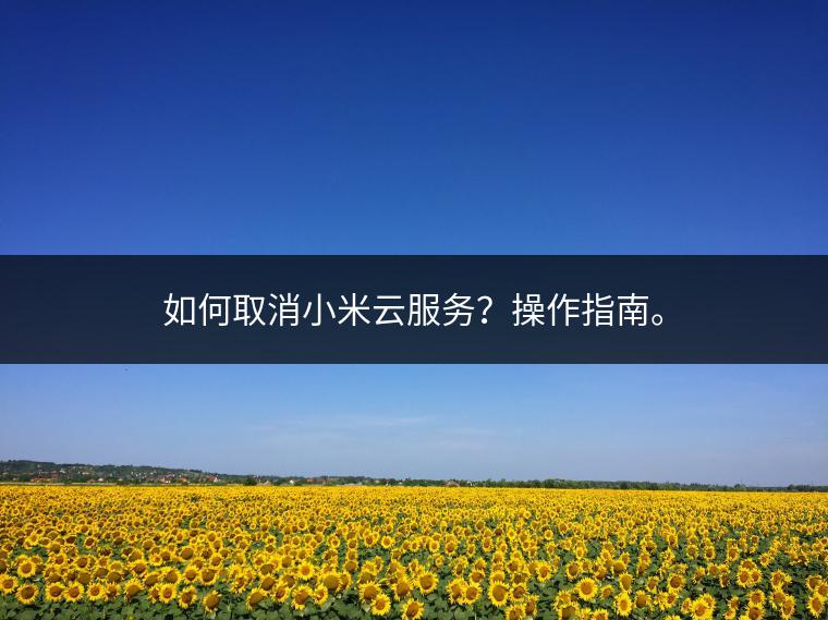 如何取消小米云服务？操作指南。