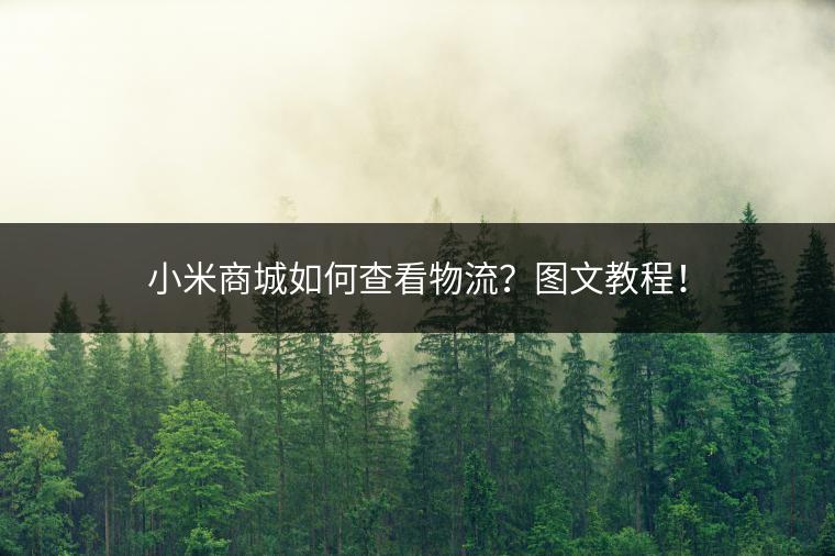 小米商城如何查看物流？图文教程！