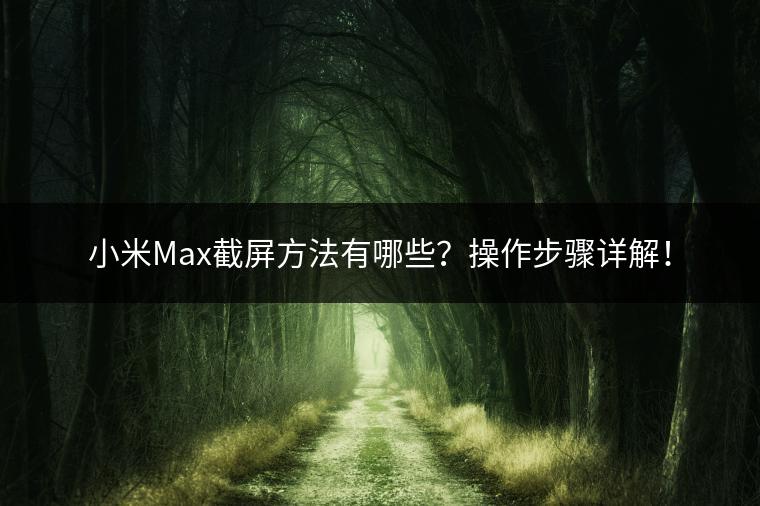 小米Max截屏方法有哪些？操作步骤详解！