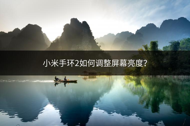 小米手环2如何调整屏幕亮度？