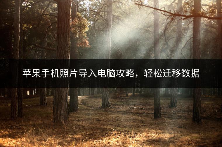 苹果手机照片导入电脑攻略，轻松迁移数据