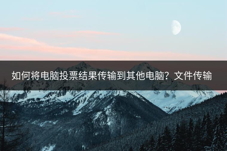 如何将电脑投票结果传输到其他电脑？文件传输方法