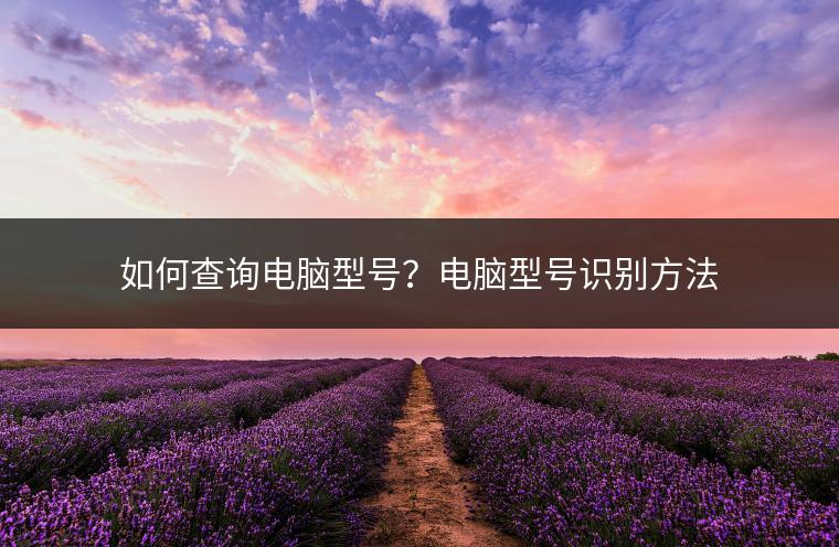 如何查询电脑型号？电脑型号识别方法