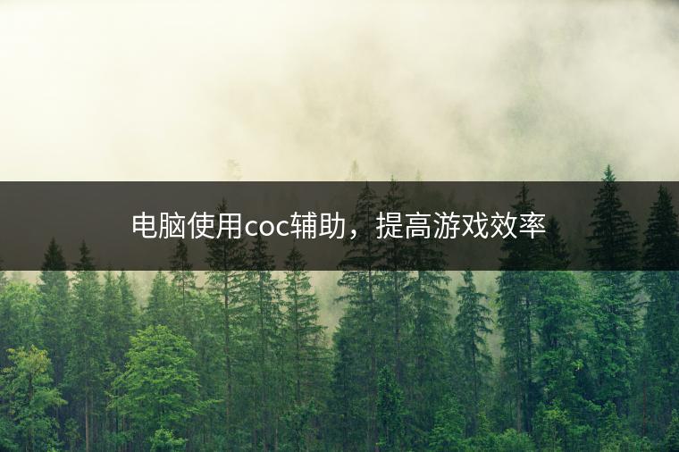 电脑使用coc辅助，提高游戏效率