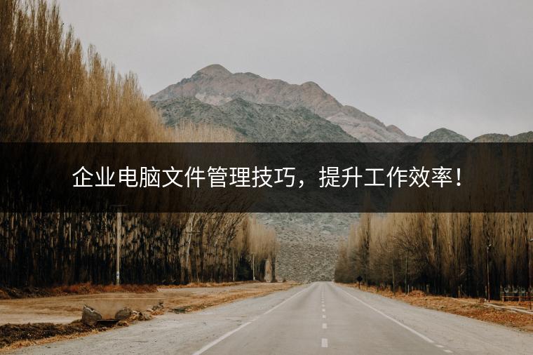 企业电脑文件管理技巧，提升工作效率！