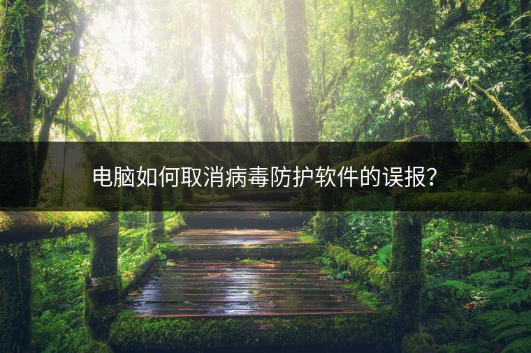 电脑如何取消病毒防护软件的误报？