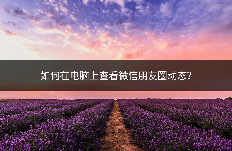 如何在电脑上查看微信朋友圈动态？