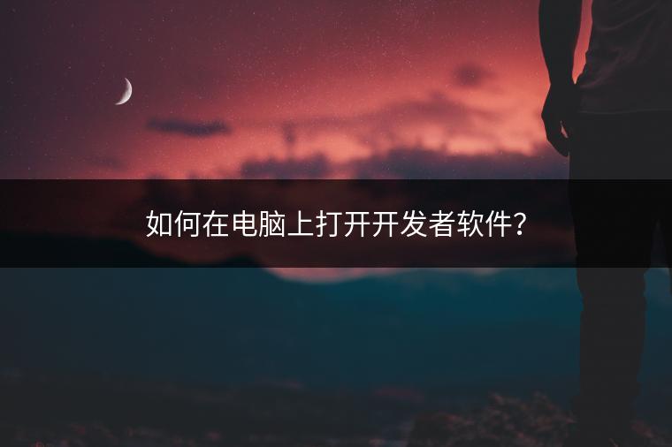 如何在电脑上打开开发者软件？