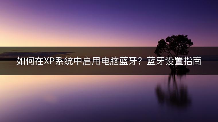 如何在XP系统中启用电脑蓝牙？蓝牙设置指南