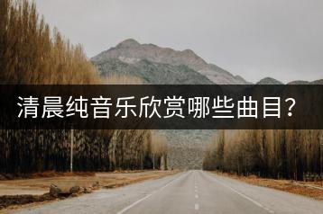 清晨纯音乐欣赏哪些曲目？寂静山林轻音乐有何推荐？-千羽学社