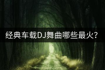 经典车载DJ舞曲哪些最火？开车听的DJ串烧哪里有？-千羽学社