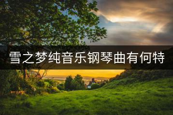 雪之梦纯音乐钢琴曲有何特别之处？如何找到长版小提琴轻音乐？-千羽学社