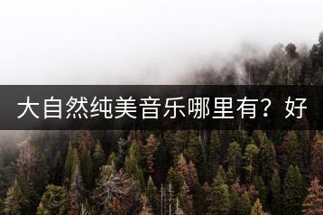 大自然纯美音乐哪里有？好听的古风钢琴曲推荐？-千羽学社