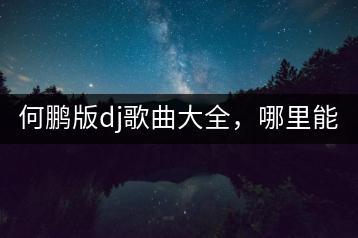 何鹏版dj歌曲大全，哪里能找到？-千羽学社