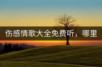 伤感情歌大全免费听，哪里能找到？-千羽学社