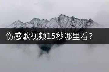 伤感歌视频15秒哪里看？歌曲伤感音乐视频如何制作？-千羽学社