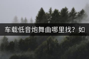 车载低音炮舞曲哪里找？如何挑选高质量的DJ音乐？-千羽学社