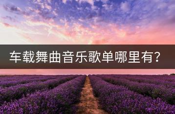 车载舞曲音乐歌单哪里有？推荐哪些100张专辑？-千羽学社