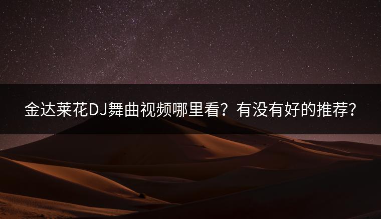 金达莱花DJ舞曲视频哪里看？有没有好的推荐？