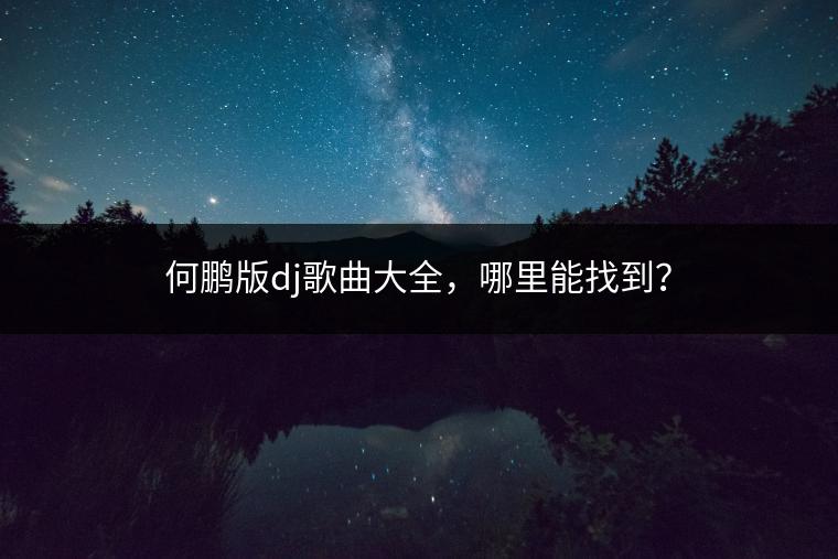 何鹏版dj歌曲大全，哪里能找到？