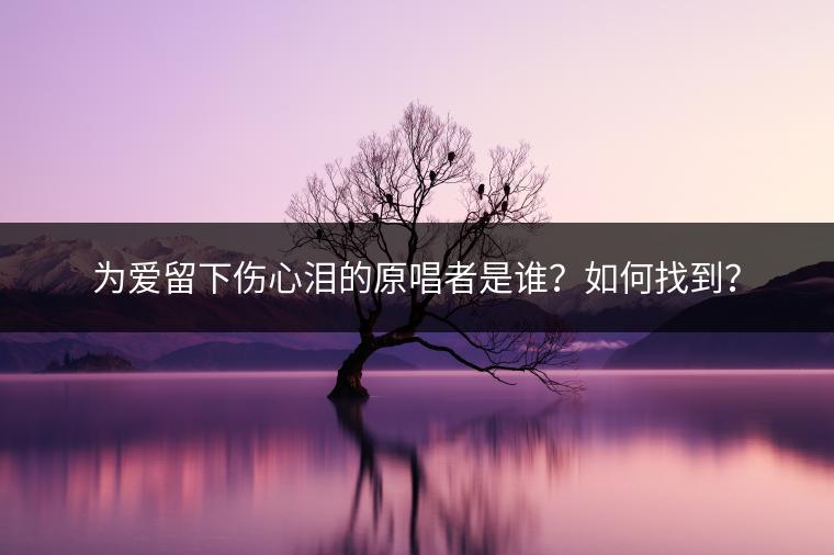 为爱留下伤心泪的原唱者是谁？如何找到？